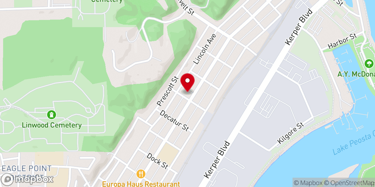 Map showing location of Holy Trinity Catholic Church