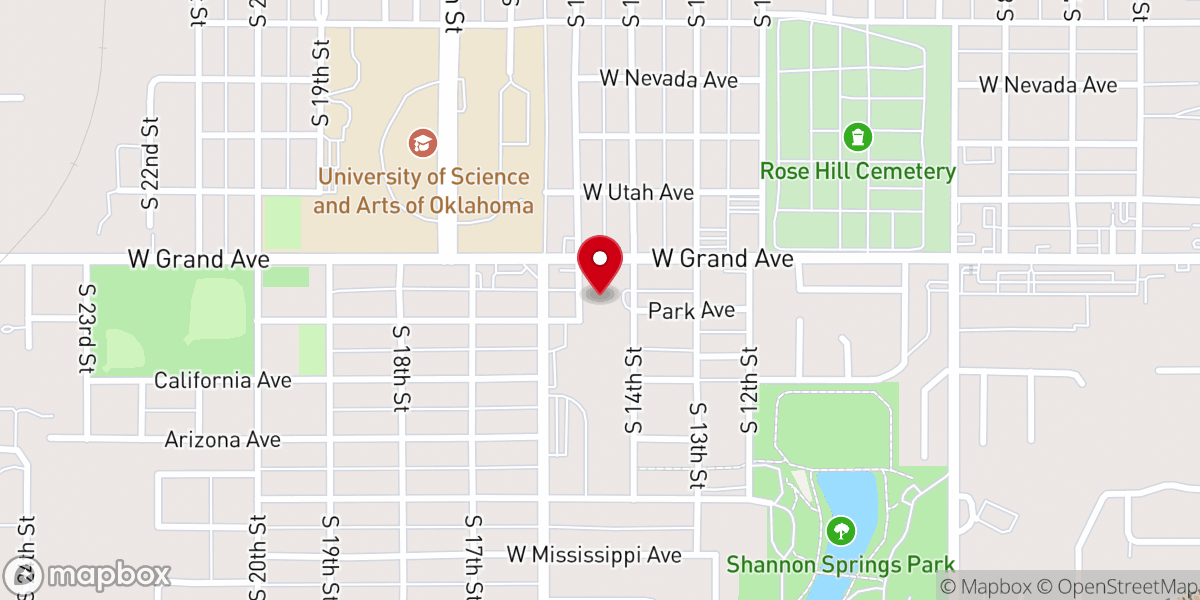 Map showing location of Refuge Church