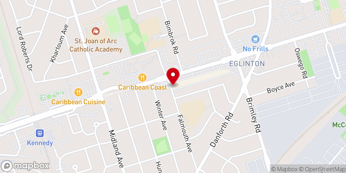 Map showing location of Jai Shirdi Sai Baba Samasthanam Canada