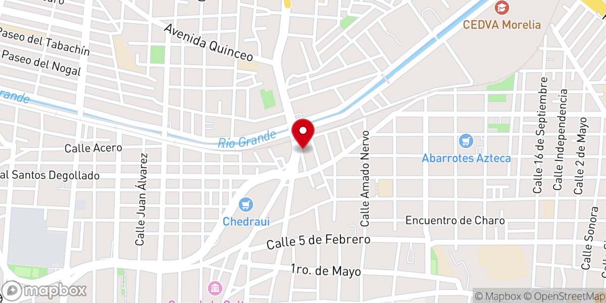 Map showing location of MINISTERIO DE ARREPENTIMIENTO Y SANTIDAD MORELIA