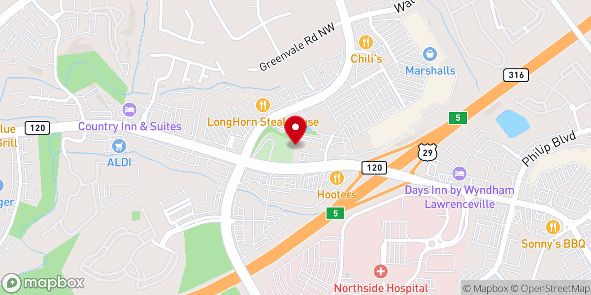 Map showing location of Fairview Presbyterian Church