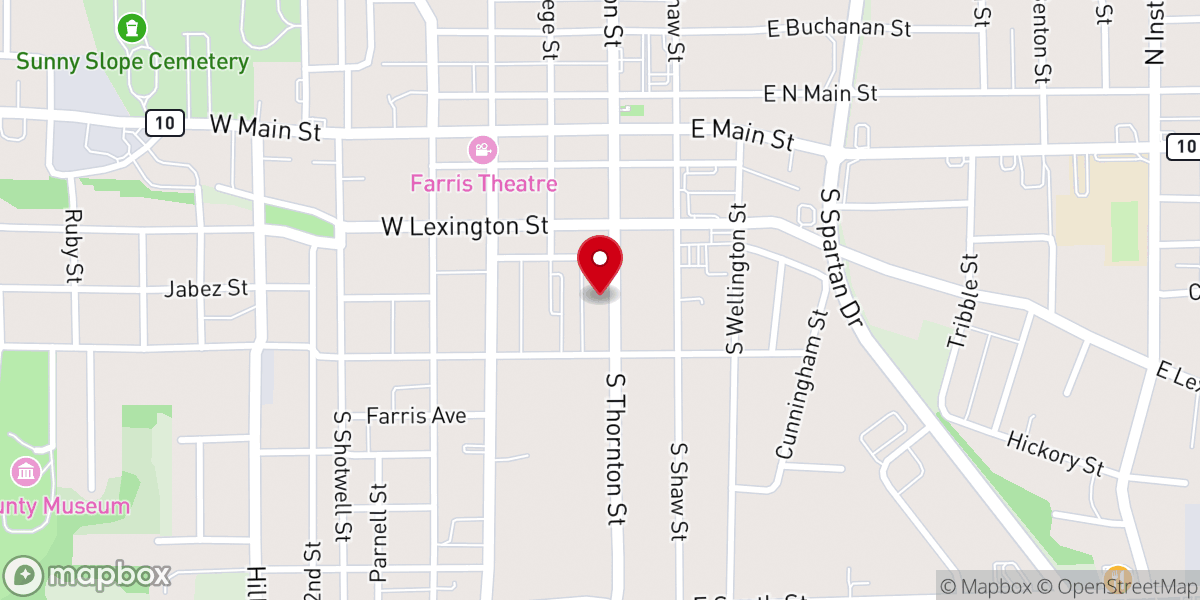 Map showing location of Richmond church of Christ