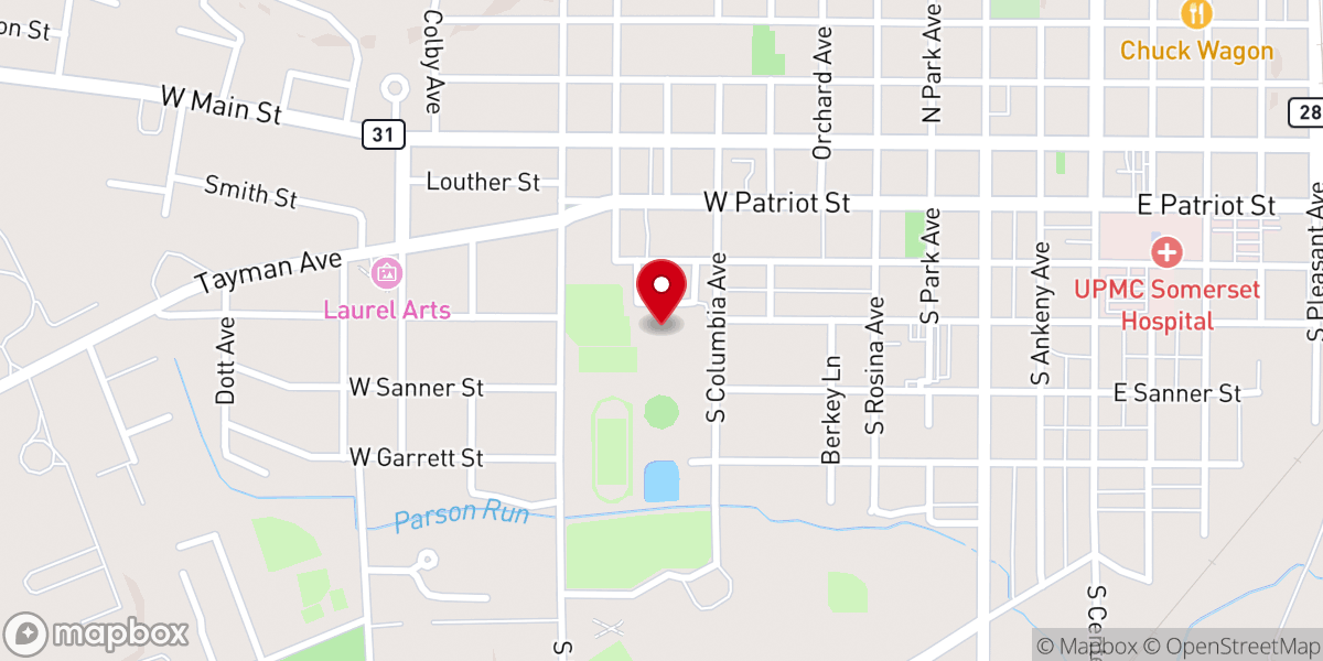 Map showing location of St Peter School