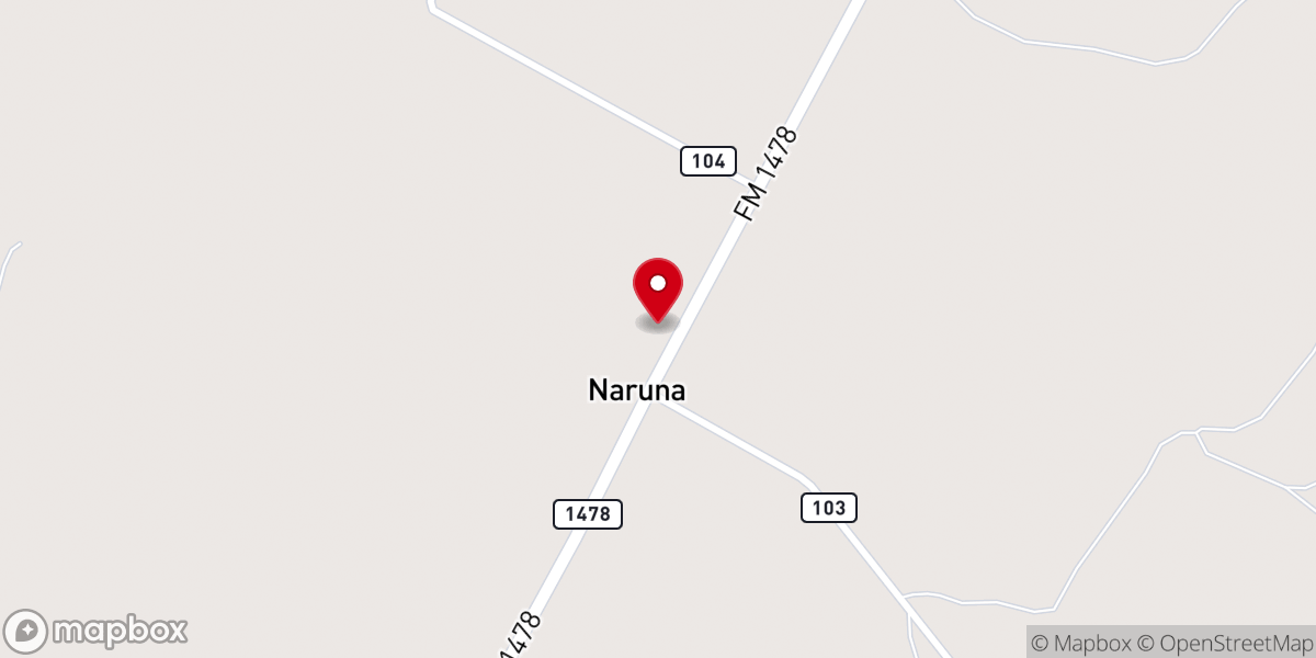 Map showing location of Naruna Baptist Church