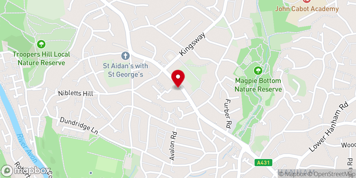 Map showing location of The Church of Pentecost (Bristol PIWC)
