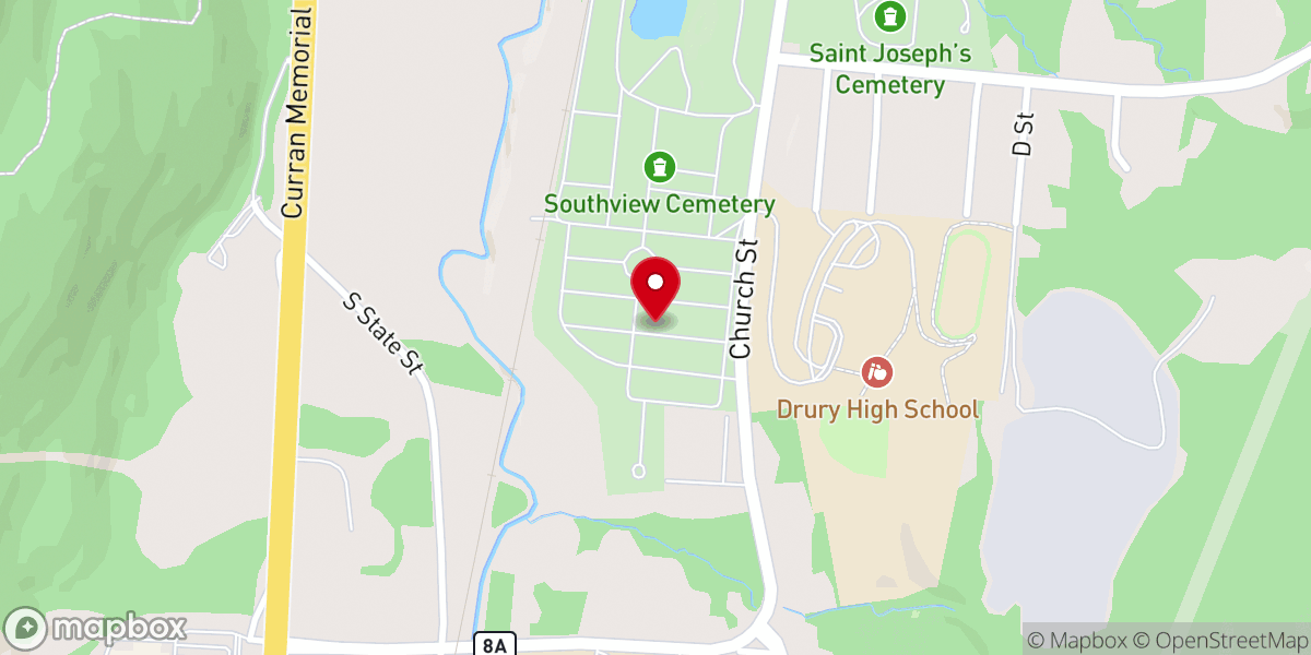 Map showing location of Kid's Resting Place