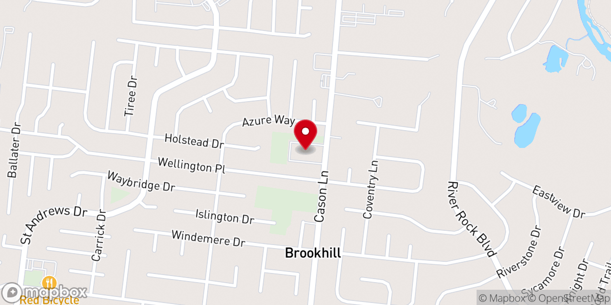 Map showing location of Cason Lane Church of Christ