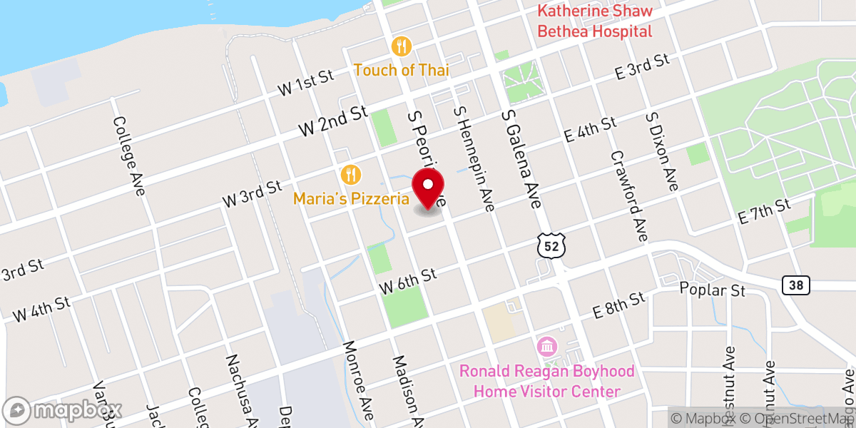 Map showing location of St Paul Lutheran Church