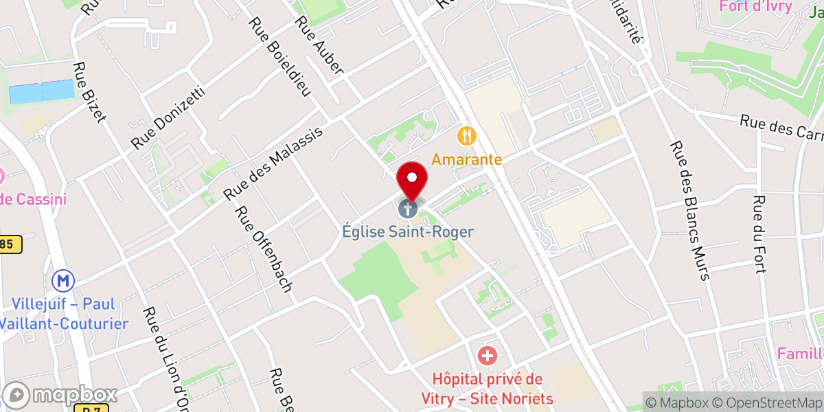 Map showing location of Église Saint-Roger des Malassis