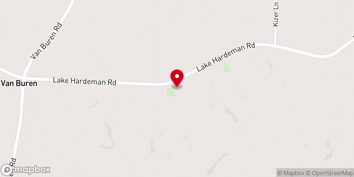 Map showing location of Pleasant Grove Missionary Baptist Church