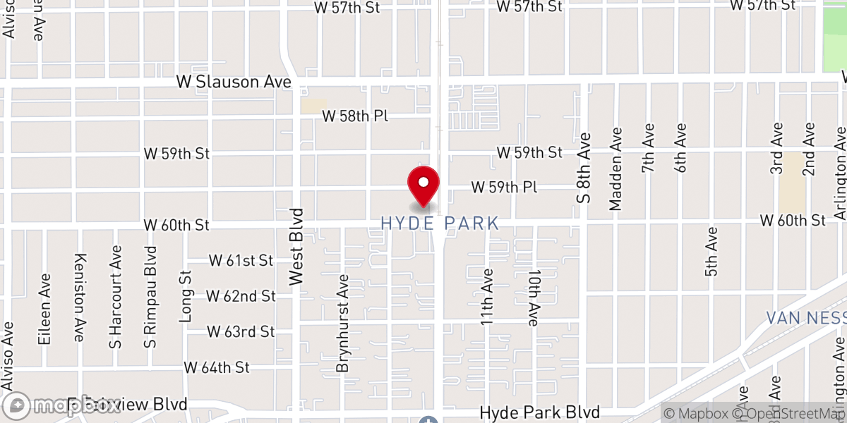 Map showing location of St Mark's Baptist Church