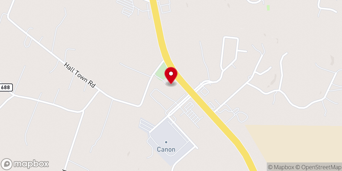 Map showing location of First United Baptist Church