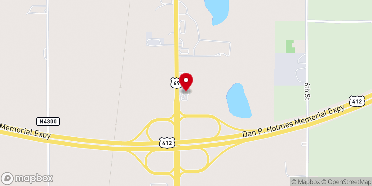 Map showing location of McDonald's