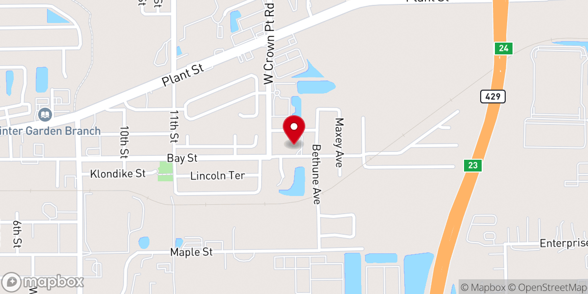 Map showing location of West Orlando Christian Center COGIC