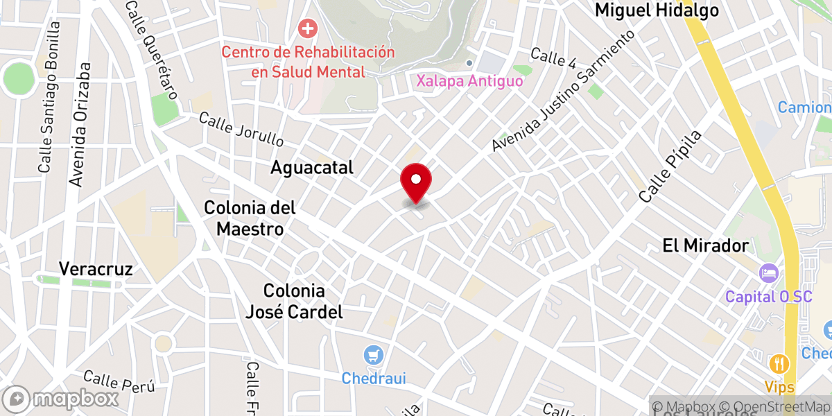 Map showing location of ICIAR Veracruz Príncipe de Paz