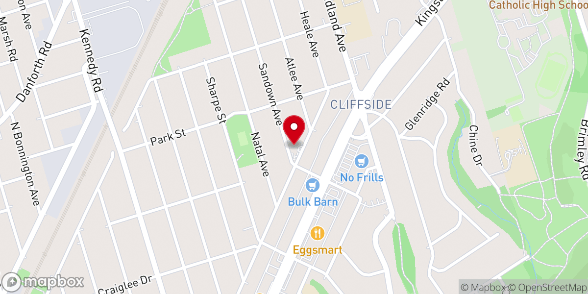 Map showing location of St. Paul's United Church