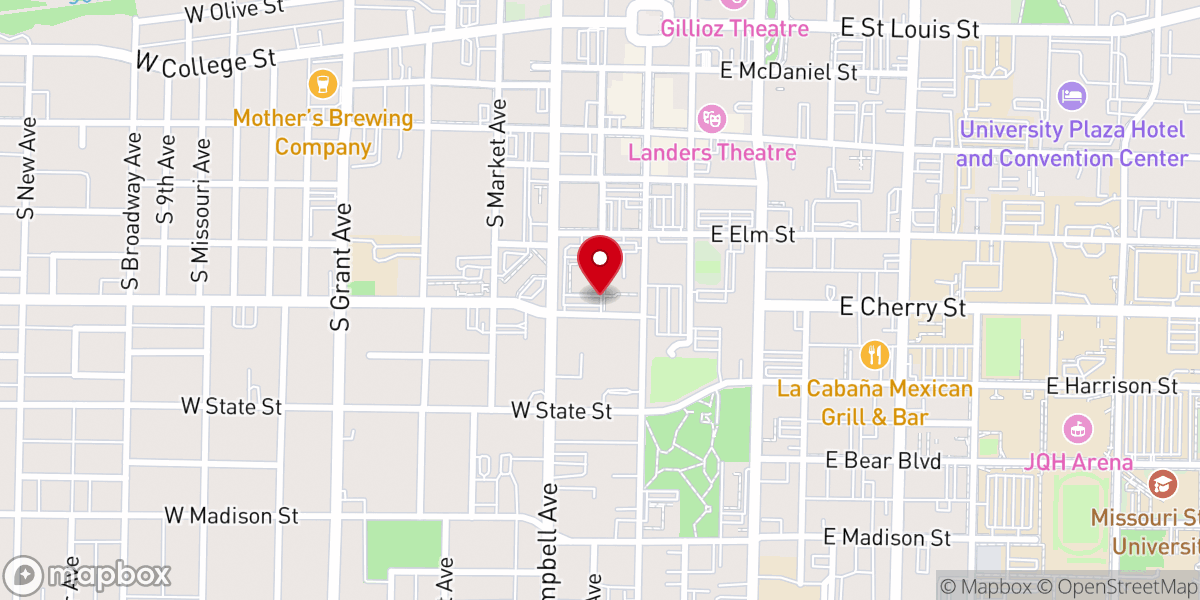 Map showing location of First Baptist Church