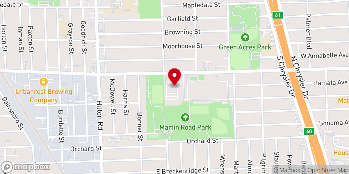 Map showing location of Ferndale Free Methodist Church