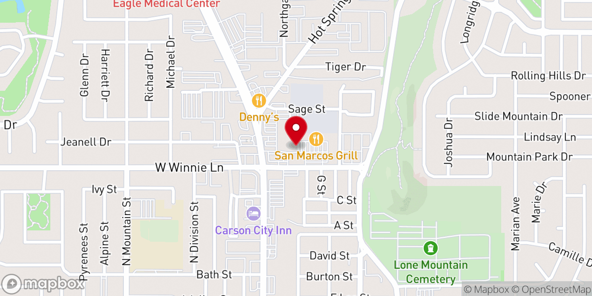 Map showing location of Ministerios Llamada Final CDR Carson City