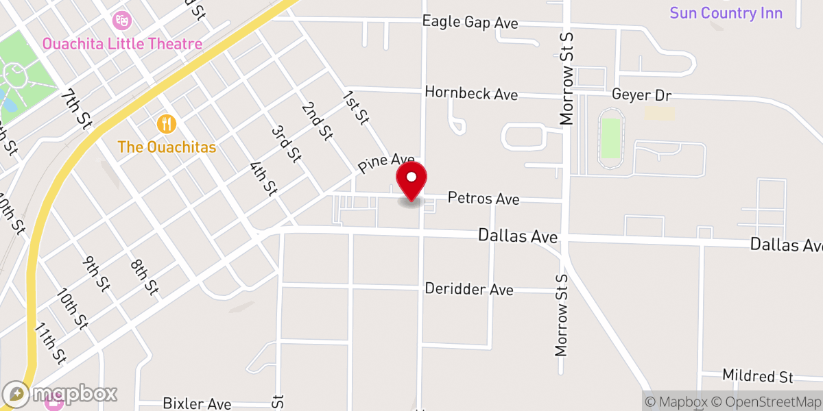 Map showing location of First Freewill Baptist Church