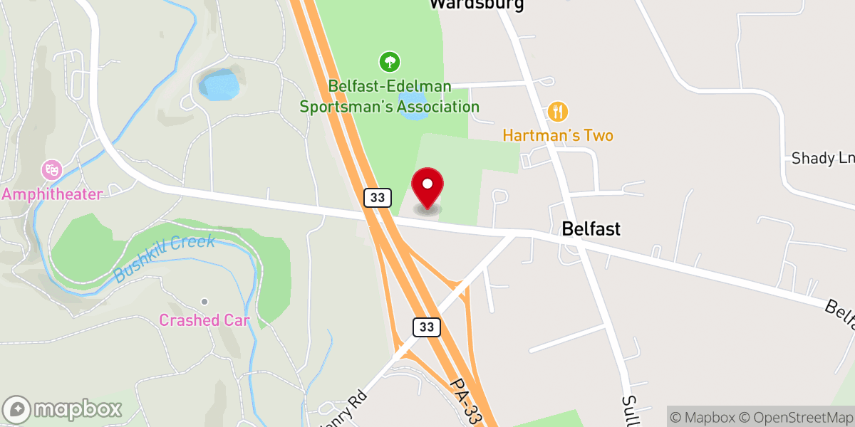 Map showing location of St. Luke's United Church of Christ