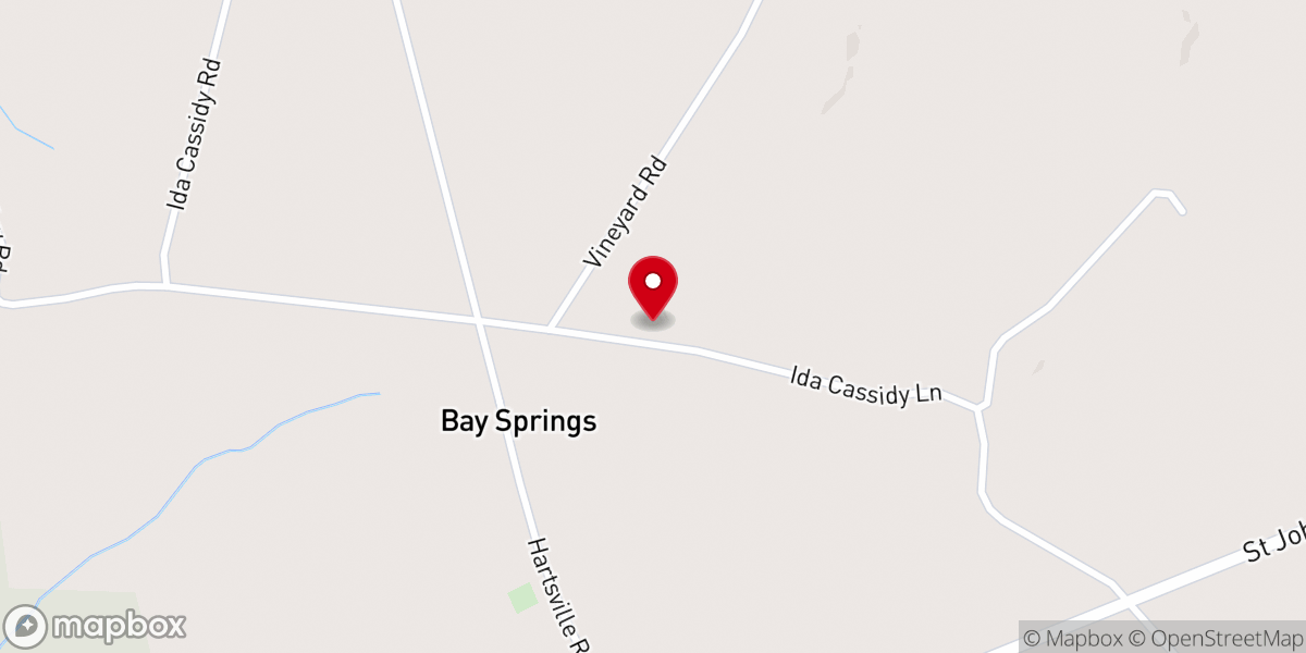 Map showing location of Palmetto Baptist Church