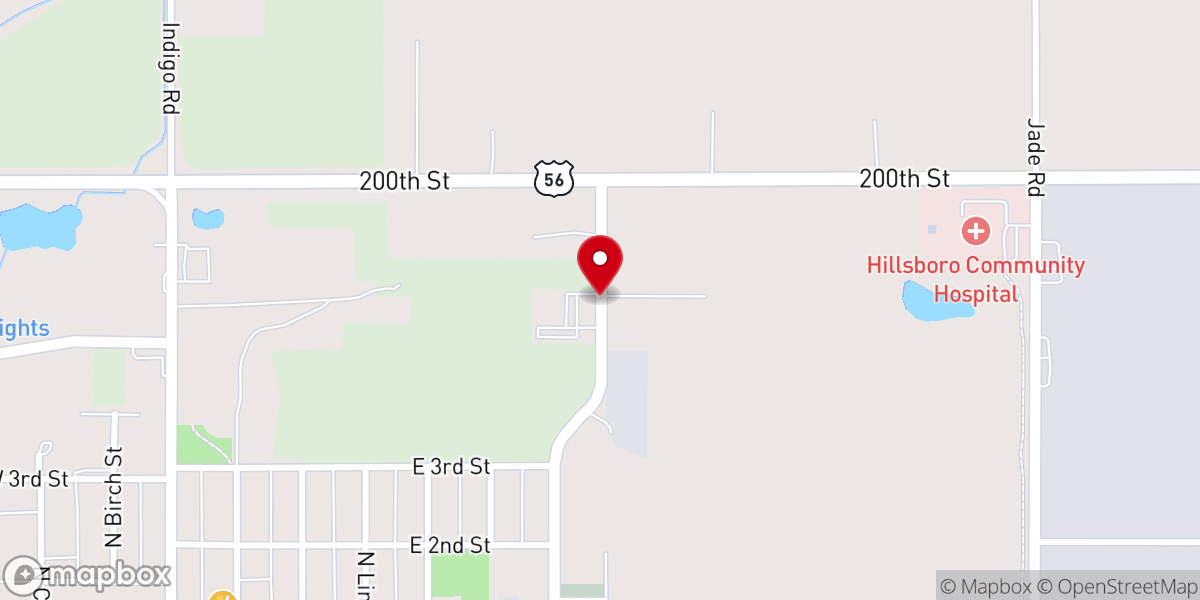 Map showing location of Grace Community Fellowship