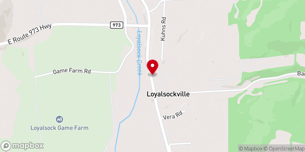 Map showing location of Old Time Baptist Church