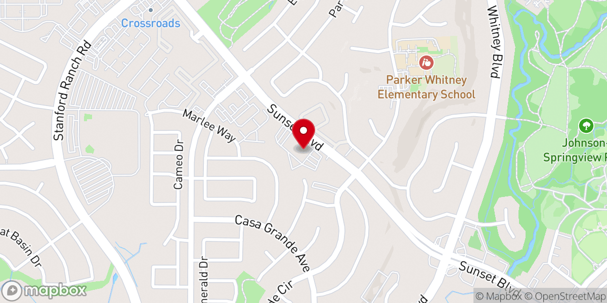 Map showing location of HighRidge Church - Rocklin