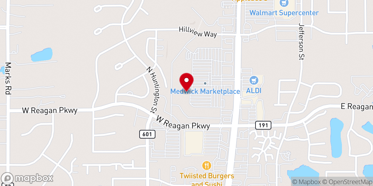 Map showing location of The Giving Place
