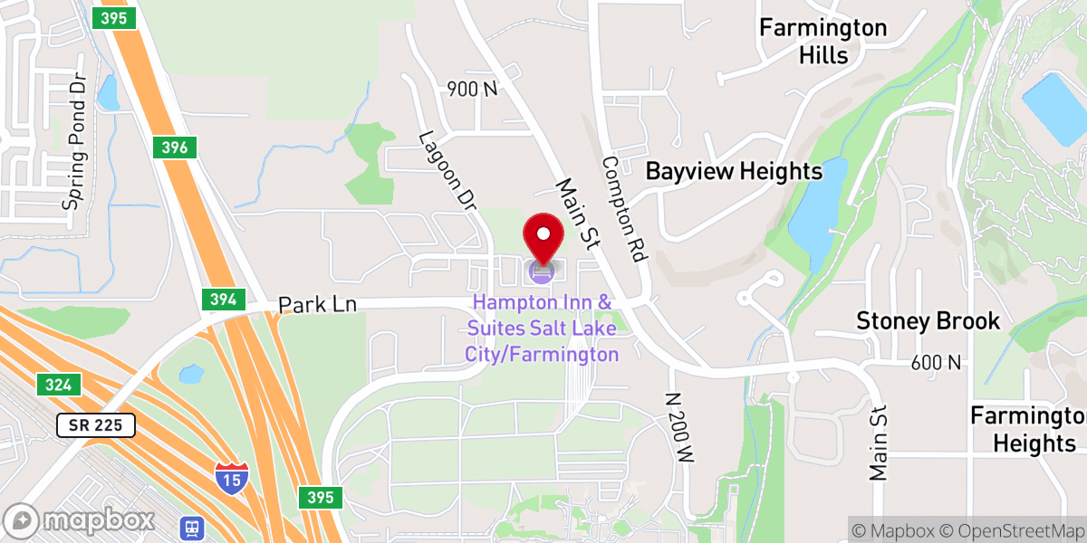 Map showing location of Calvary Baptist Church - Farmington, Utah