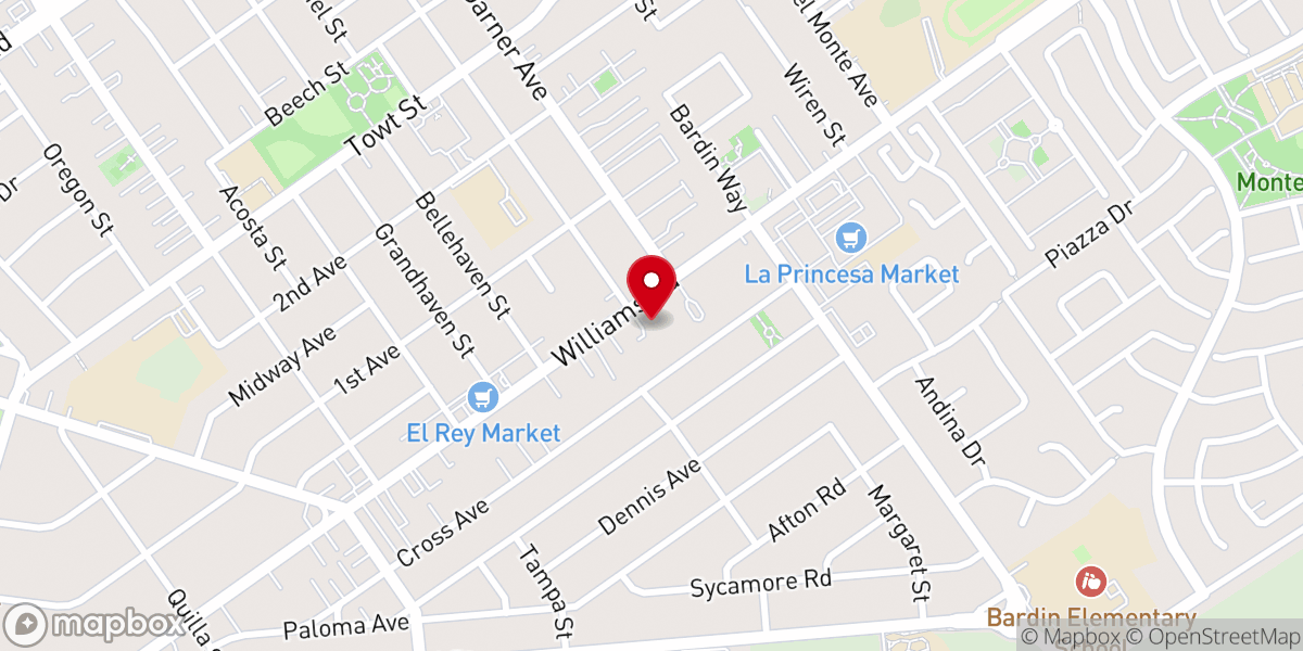 Map showing location of Community Baptist Church