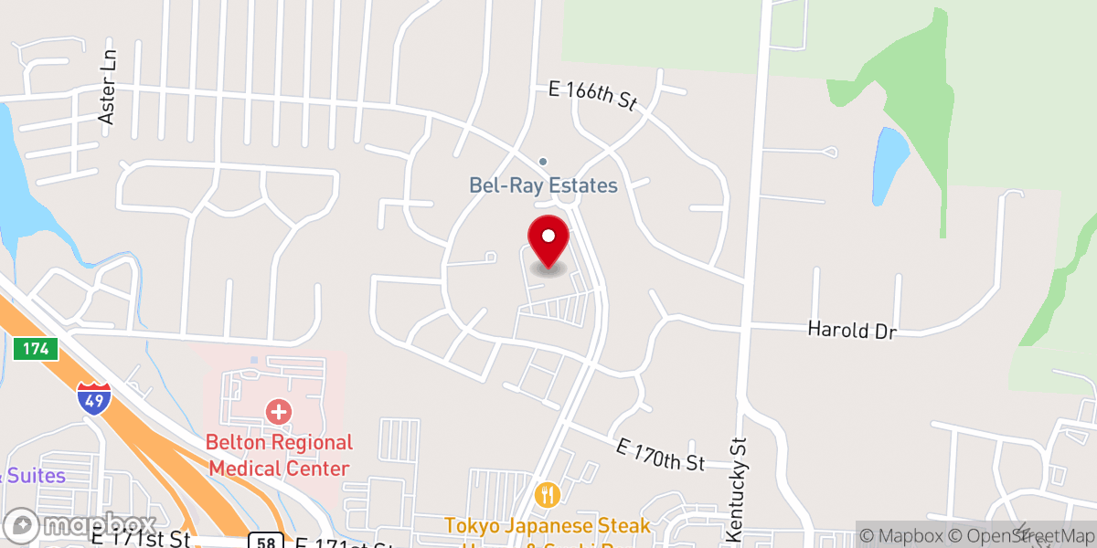 Map showing location of South Haven Baptist Church