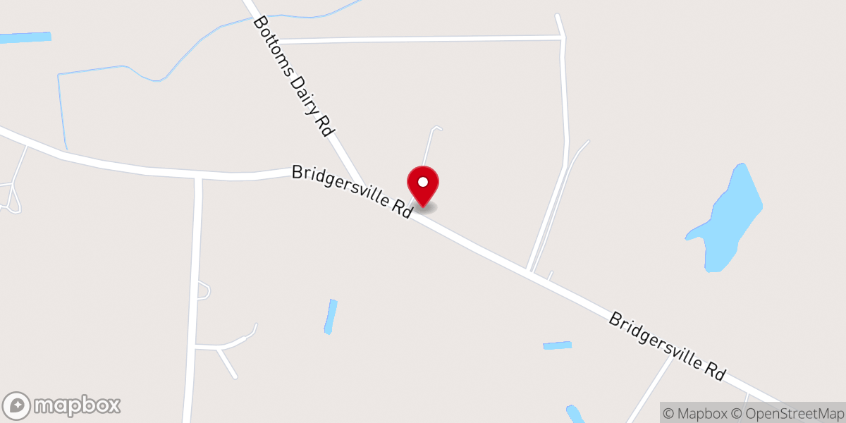 Map showing location of Oak Grove Church
