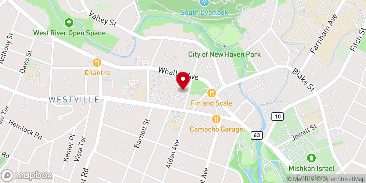 Map showing location of United Church of Westville