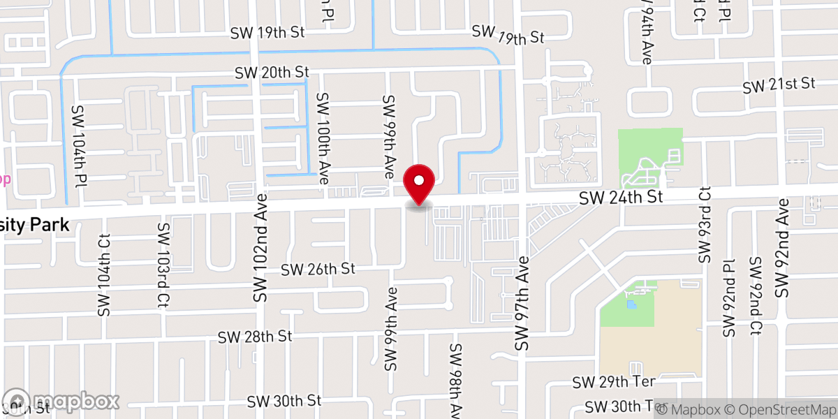 Map showing location of Ekklesia Miami