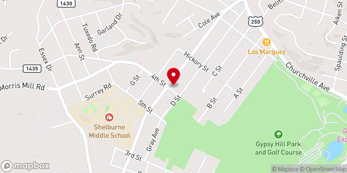 Map showing location of Grubert Avenue Church of God