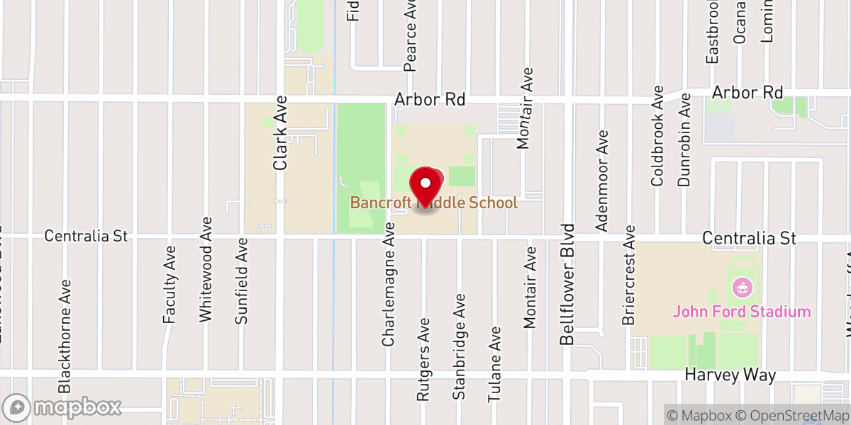Map showing location of Compass Bible Church Long Beach
