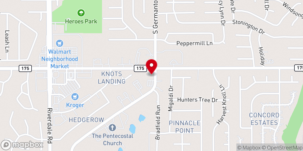 Map showing location of Shelby County Inter-Faith Church
