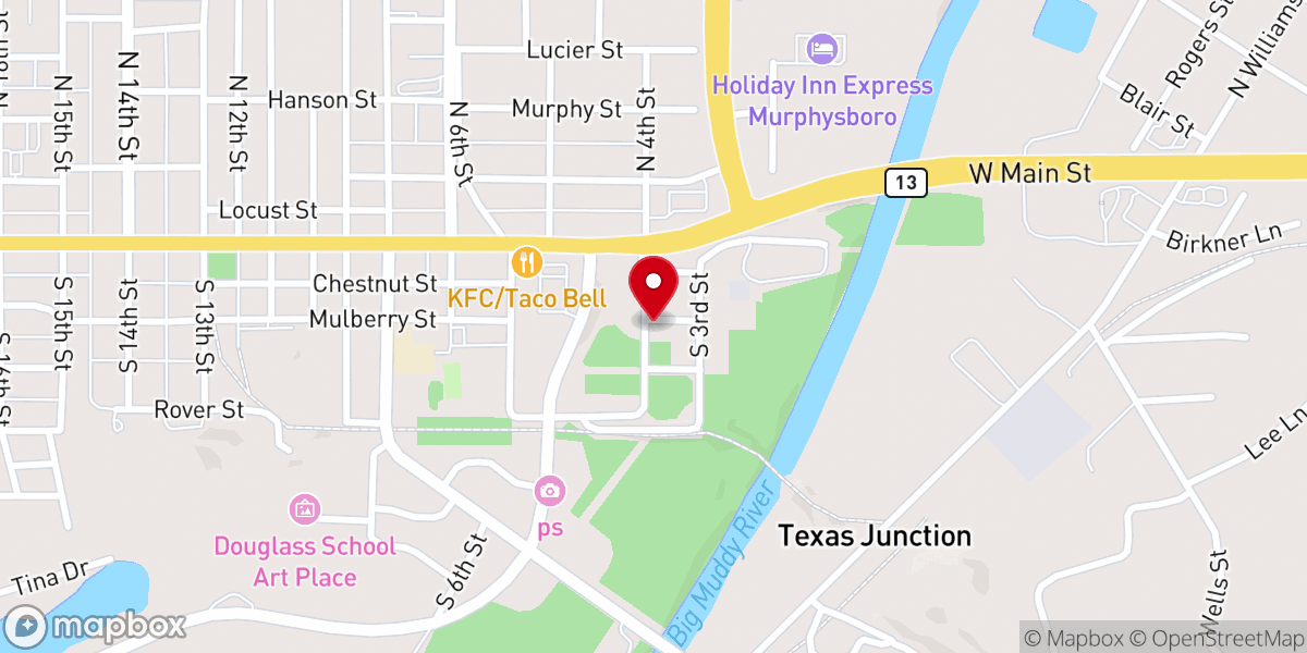 Map showing location of Zion Temple Church of God in Christ