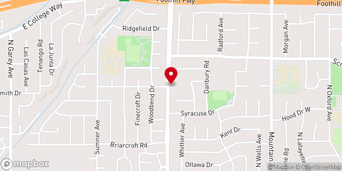 Map showing location of HKBP California - Batak Lutheran Church