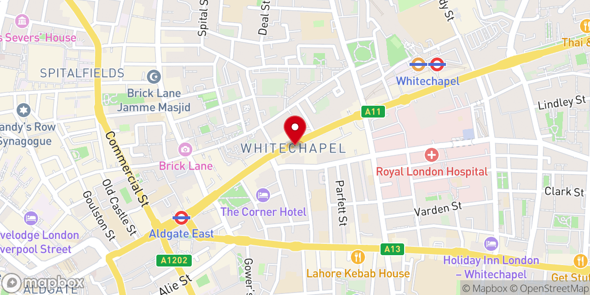 Map showing location of London Muslim Centre
