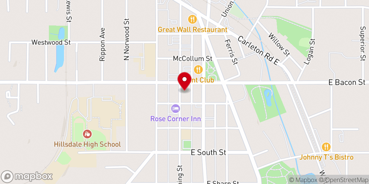 Map showing location of South Pittsford Church