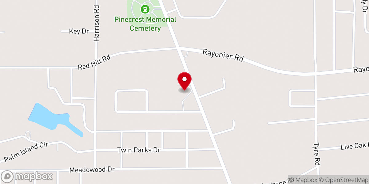 Map showing location of Crossroads Church of God