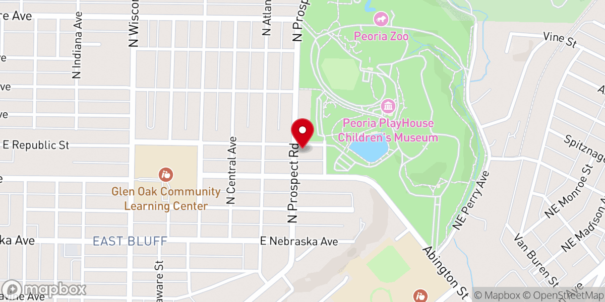 Map showing location of Unity House of Prayer Church