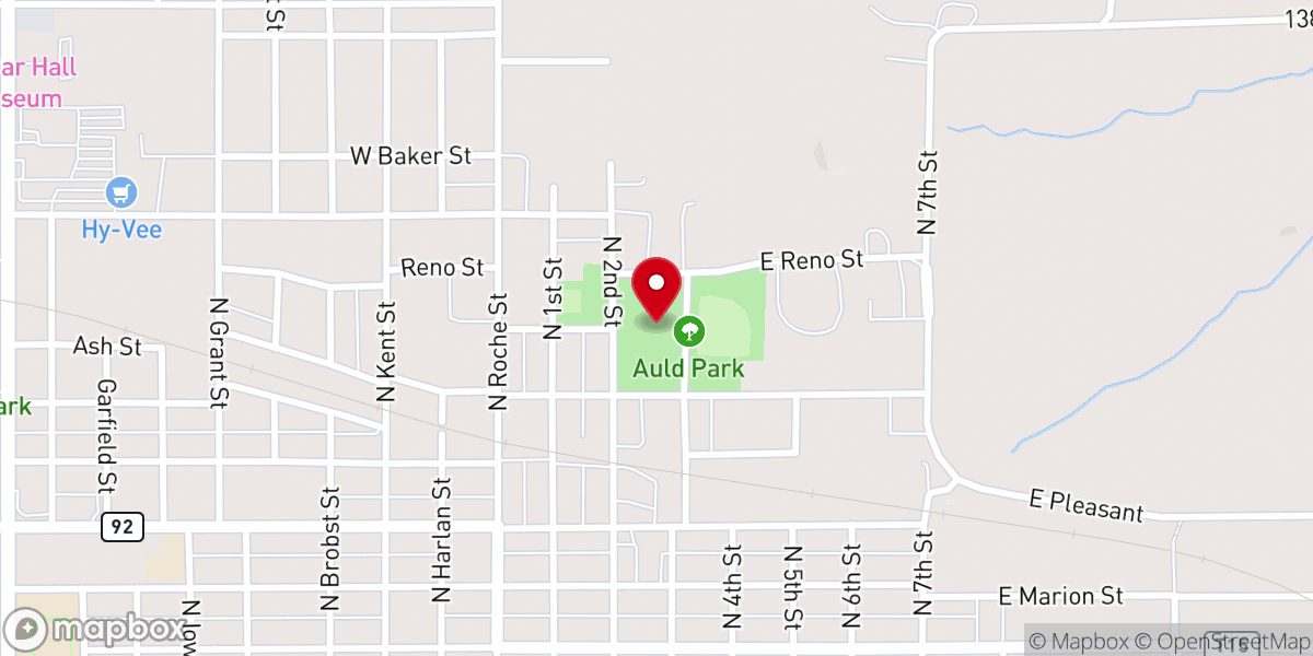 Map showing location of Auld Park