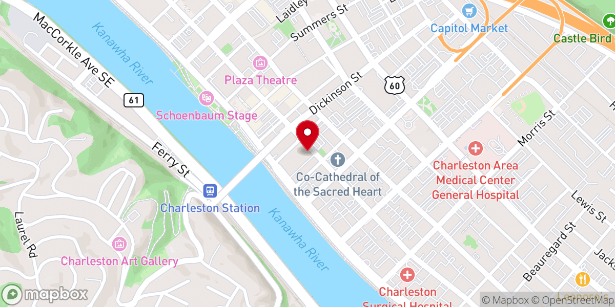 Map showing location of Kanawha United Presbyterian