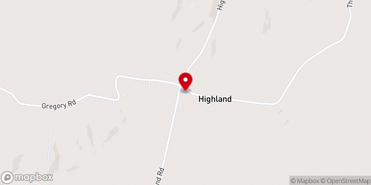 Map showing location of Highland Church-The Nazarene