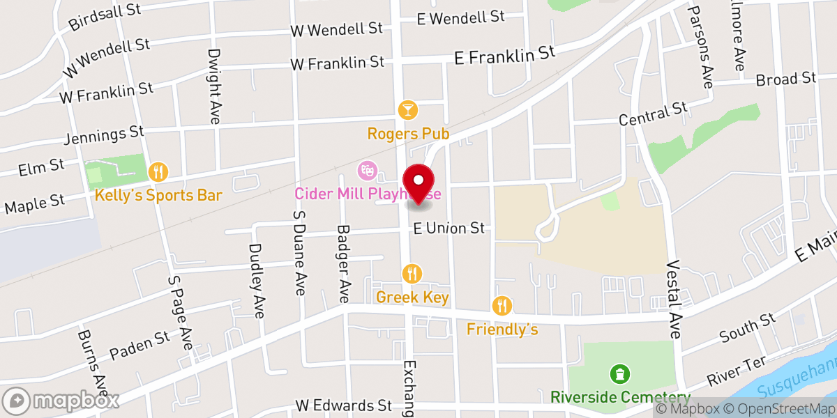 Map showing location of Central United Church