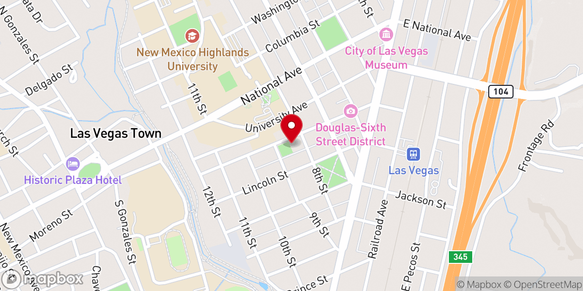 Map showing location of Las Vegas Bible Church